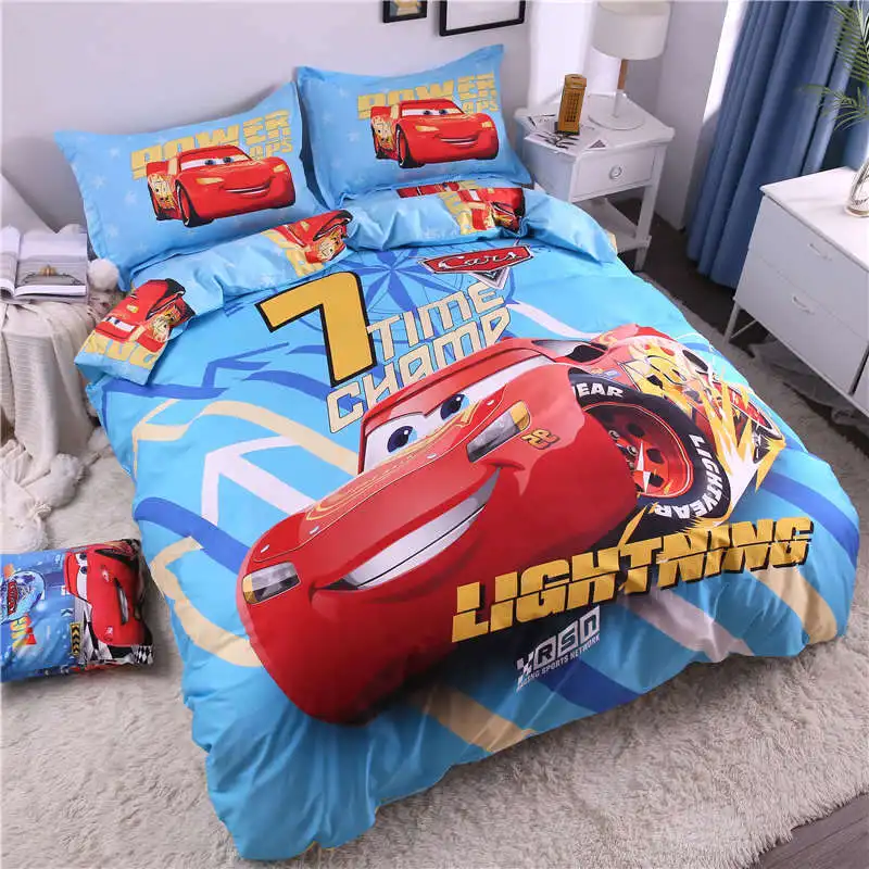 Автомобильный комплект постельного белья lightning mcqueen 4 шт. мультяшный