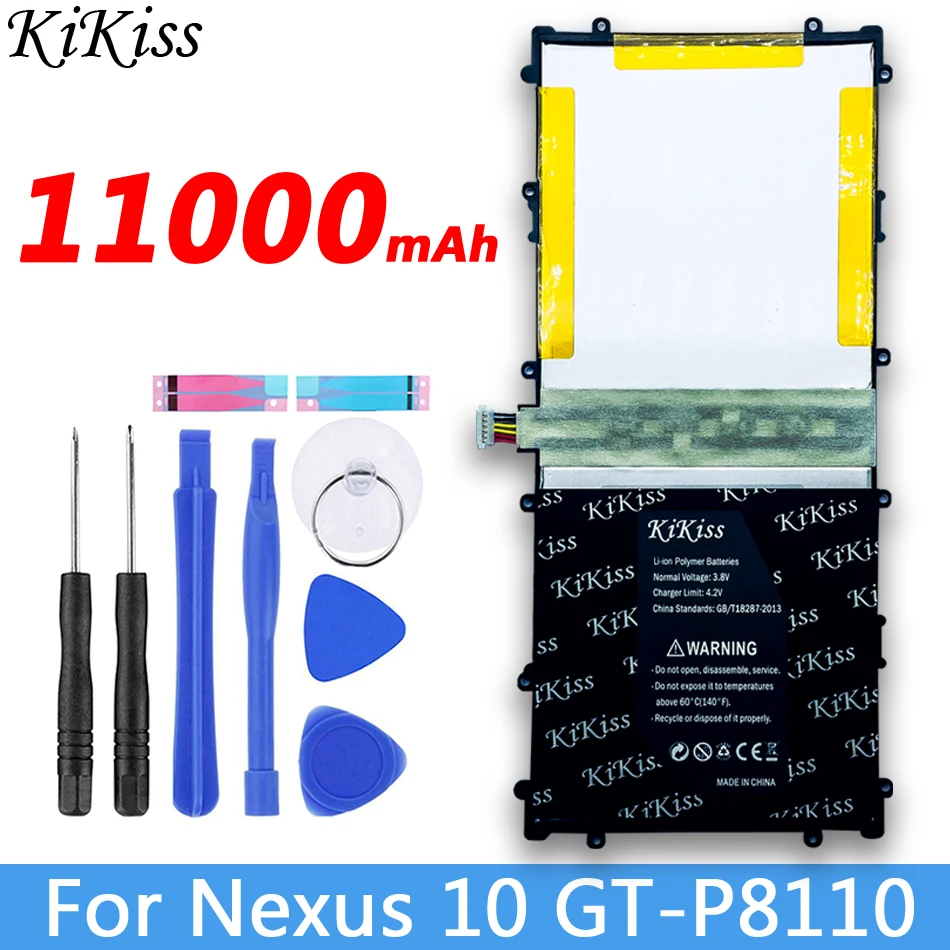 Оригинальный аккумулятор 11000 мАч KiKiss SP3496A8H для Samsung Google Nexus 10 GT P8110 HA32ARB планшета с