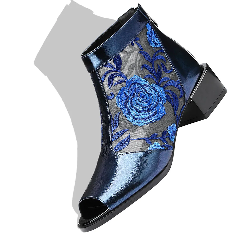 Ботинки женские из бычьей кожи роскошные полусапожки на высоком каблуке с