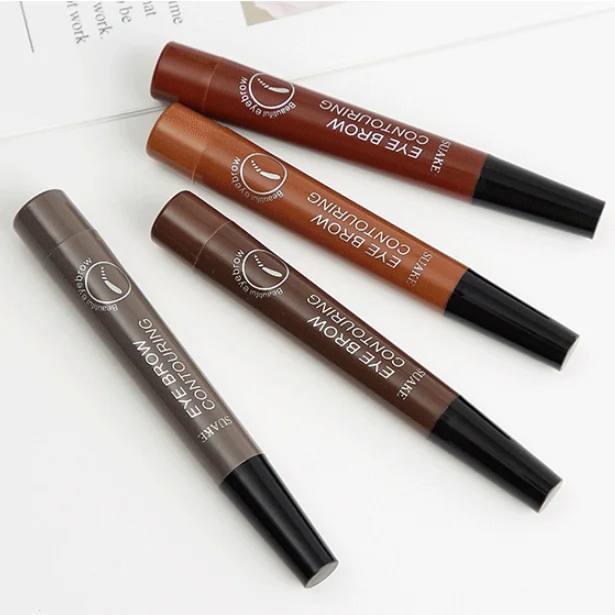 Карандаш для бровей Microblading Водостойкий карандаш татуажа с вилкой стойкий
