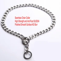 hq cc01 stainless steel 304 dog collar adjustable pet collar seamless p chain training choker collars for small large dogs