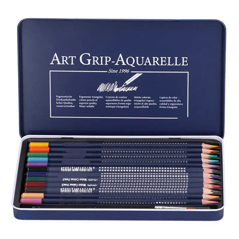 12/24 Colors Professional Watercolor Pencils Sets Water Soluble Coloring For Kids Adults Drawing Pencil | Игрушки и хобби