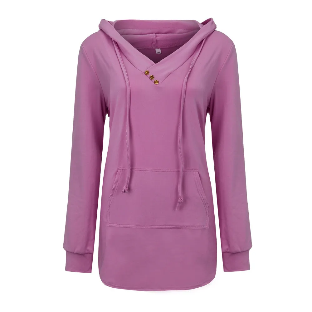 Женская блузка с карманом размера плюс 6XL V-образным вырезом на пуговицах 8 цветов