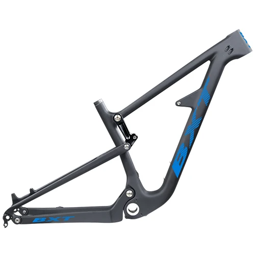 BXT blue logo Полный комплект велосипедной подвески рама 29er BSA; углерод, волокно, рама для горного велосипеда 142*12 мм 150 мм, рама для велосипеда для путешествий 148*12 мм - Цвет: BXT blue logo