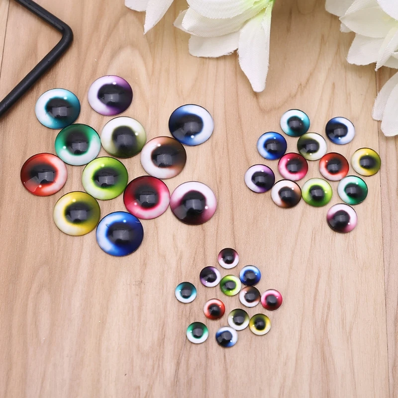 

20pcs Glass Doll Eye DIY Crafts Eyeballs for Dinosaur Animals Eyes Accessories Jewelry Making Handcraft 8/12/18mm
