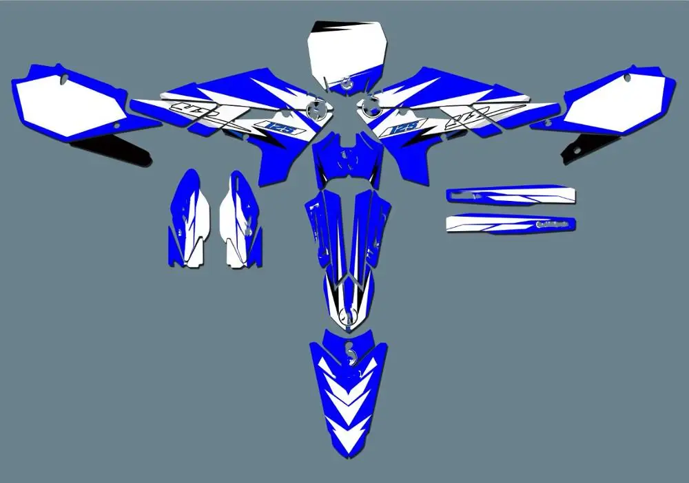 3 м мотоцикла команда графика и фоны наклейки Наборы для YAMAHA 250YZF YZF250 2019 450YZF YZF450