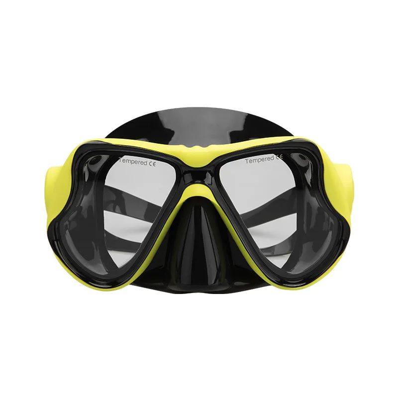 

2021 New Adult High-definition Anti-fog Diving Goggles with Toughened Glass Lenses Swimsuit Swimming Safety