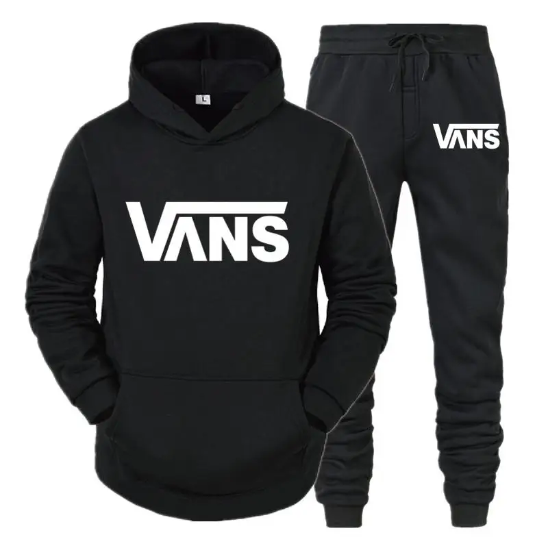 

Conjuntos Casuais Mannen Kleding Vans Trainingspak Casual Sportsuit Hoodies Sportkleding Capuchon Broek Trui Tweedelige Conjunto