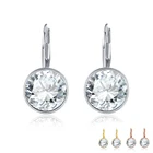 ZEMIOR 3 Цвет круглые серьги для женщин, блестящие большой настоящими Австрийскими кристаллами классический юбилей вечерние подарки модные ювелирные изделия из жемчуга Лидер продаж