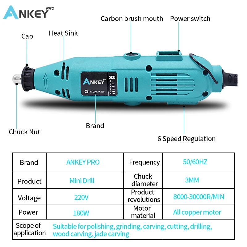 Minitaladro eléctrico estilo dremel, herramienta de grabado, minimolino, pulidora de mano, 2 uds.