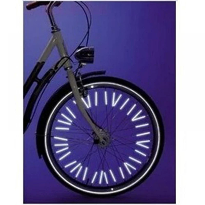 

24Pieces Bicycle Mountain Bike Riding Wheel Rim Spoke Mount Clip Tube Warning Light Strip Reflector Reflective Outdoor 8CM