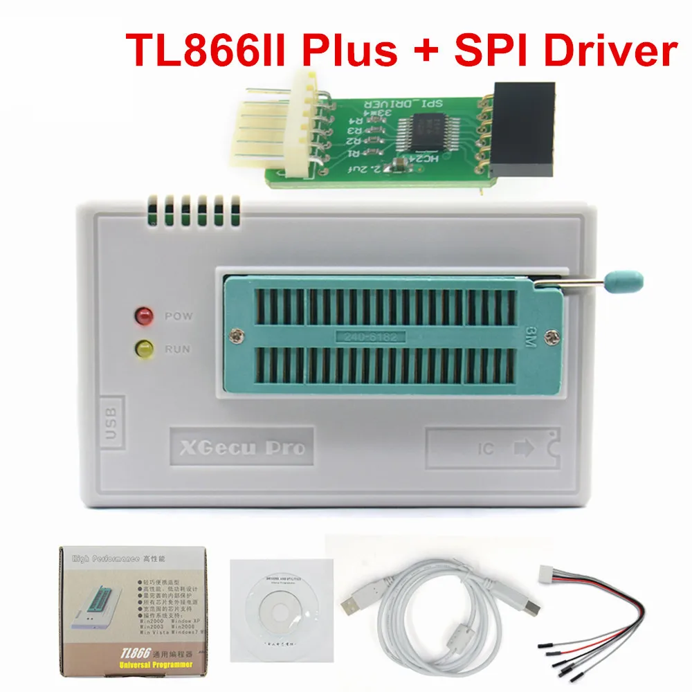 Универсальный программатор V11 XGecu TL866II Plus USB-программатор с поддержкой 16000 + IC SPI Flash