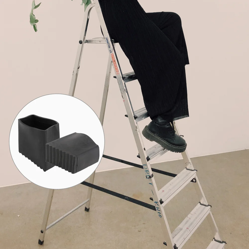 

2Pcs Household Ladder Non-slip Pads Ladder Feet Covers Ladder Accessories Black