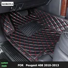 Коврики 3Д в салон автомобиля для Peugeot 408 2010-2013 3D коврики из экокожи для автомобиля,индивидуальное Шитье
