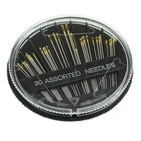 1 box 30 hand stitched embroidery needles gold end box needle embroidery repair process quilting sewing garment factory tools