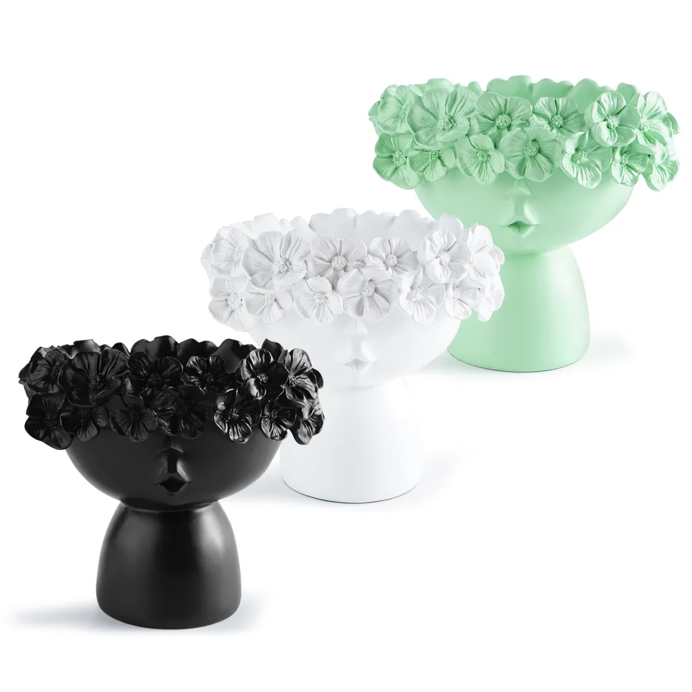 

Three Color Resin Flowerpot, Bedroom Study Tray, Home Landscape Bonsai Ornaments, Creative Gifts