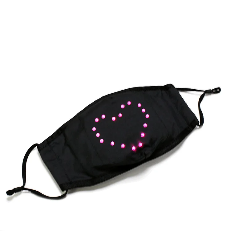 

New LED Luminous Face Mask Sound Control Color-changing Glowing Face Mask Personality Mask Glowing Party Props