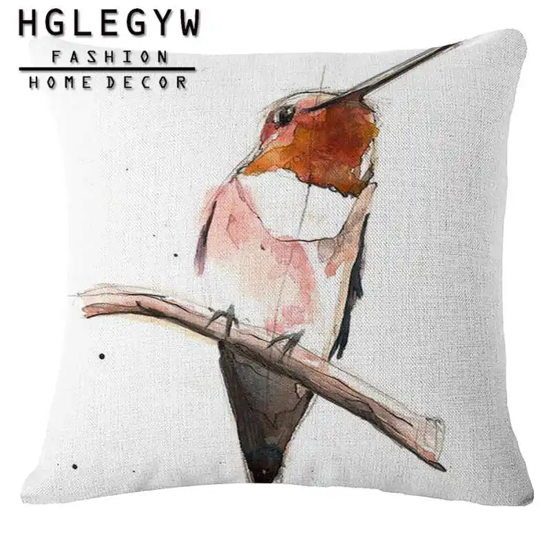 Красочные граффити Колибри наволочка из хлопка и льна с принтом наволочки для