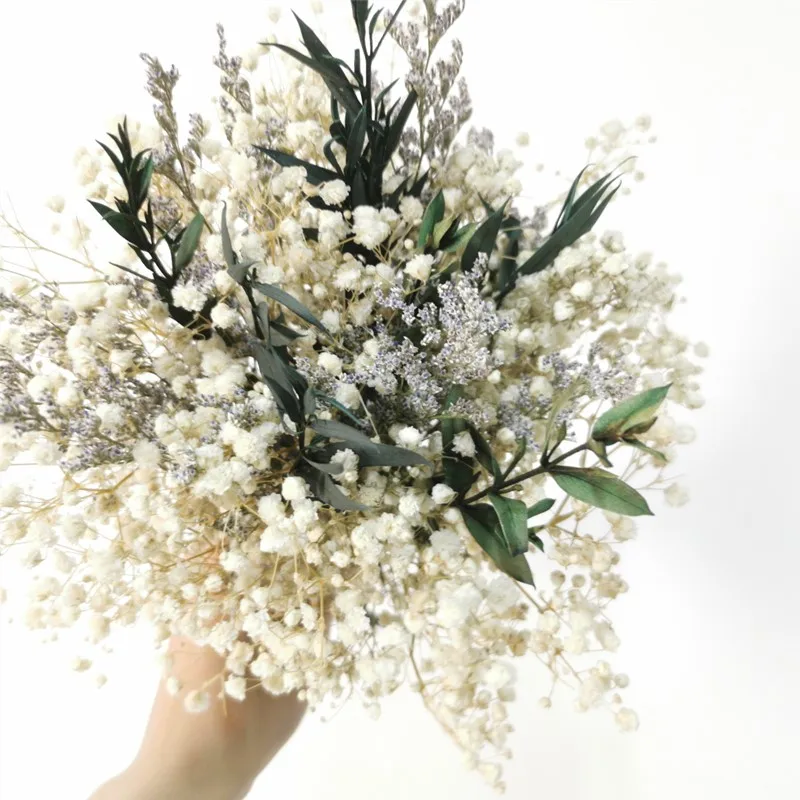 

Natural Droogbloemen Boeket Ornaments Gypsophila Eucalyptus Home Decor Fleurs Sechees Wedding Plant Accessories Birthday Gift