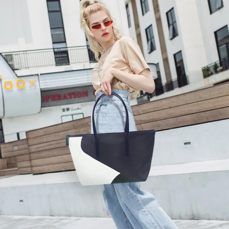 

Designer Brand PVC Crocodile Fashion Pattern Tote Hand Bags Female Large Shopping School Office Travel Purse Hand Shoulder Bags