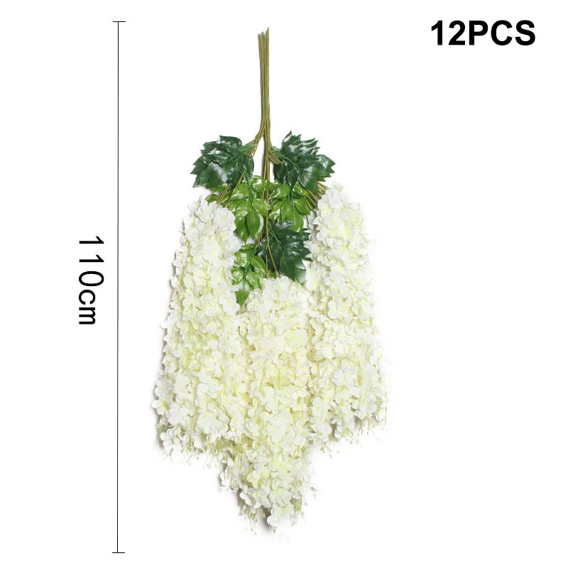 

Искусственные цветы глицинии, искусственные шелковые искусственные цветы, искусственная лоза из ротанга, подвесная Праздничная гирлянда, ...