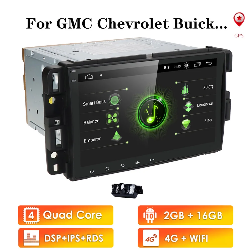 Android 10 DSP IPS автомобильный радиоприемник GPS навигация для Chevy GMC Chevrolet Buick Yukon Sierra