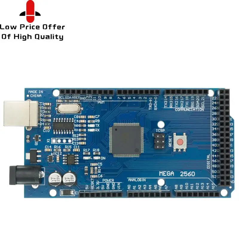 10 шт. SAMIORE ROBOT MEGA2560 MEGA 2560 R3 (ATmega2560-16AU CH340G) AVR USB-плата с/без USB-кабеля - купить по