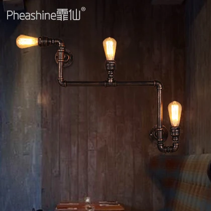 Лофт в стиле ретро индастриал гостиная столовая кисточка креативное освещение