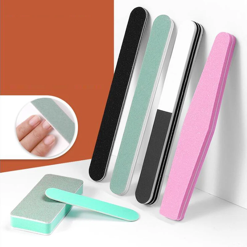 

Nail Files Sandpaper Buffer Block Nail Art File Double Side Sanding Gray Pink Nail Files For UV Polish Pedicure Manicure Tools