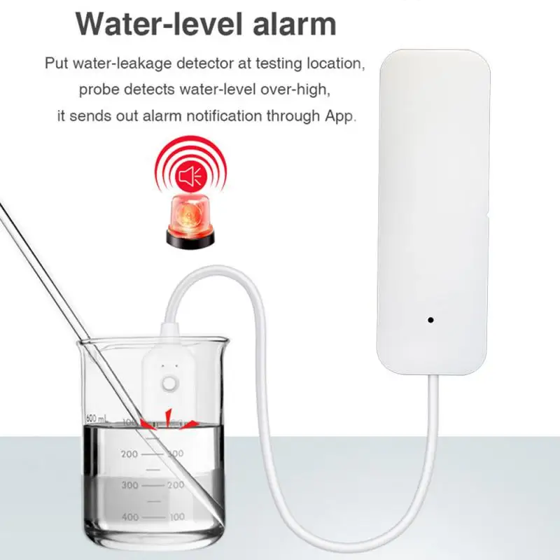 Tuya умный WiFi датчик утечки воды уровень потока Охранная сигнализация детектор