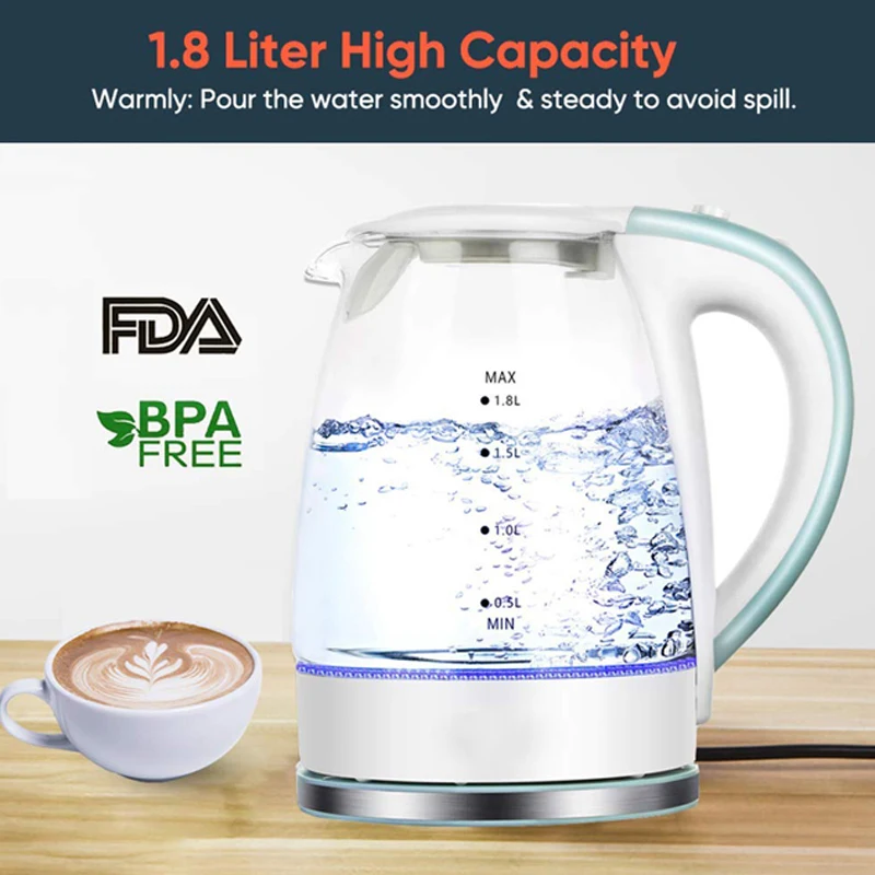 Бытовые кухонные приборы Аккумуляторный Электрический чайник 1 8 л светодиодный