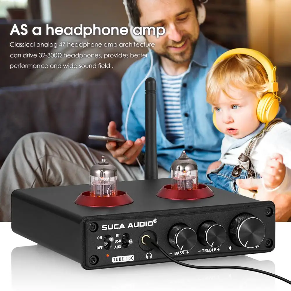 Аудио Tube-T5C Douk HiFi вакуумный трубчатый предусилитель Bluetooth 5 0 ресивер USB DAC стерео