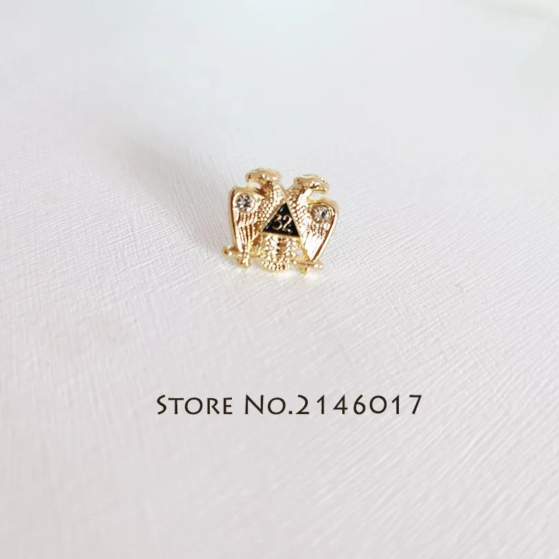 Броши на лацкан масонские пуховые 32 градуса двуглавый орел Шотландский Обряд