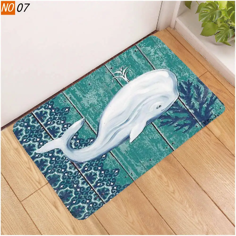Противоскользящий ковер OIMG для ванной комнаты коврик с 3D принтом морской рыбы