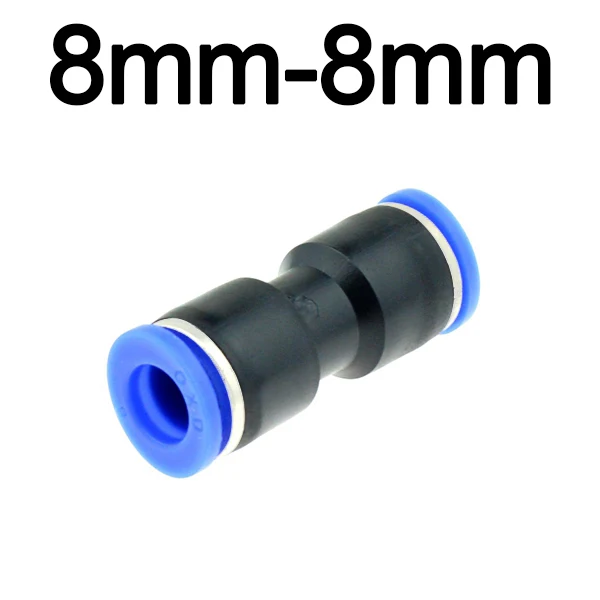 8mm-8mm Воздушный Пневматический 10 мм 8 мм 6 мм 12 мм 4 мм 16 мм OD шланг Труба одно касание толчок в прямые газовые фитинги Пластиковые быстрые разъемы фитинг - Цвет: 8mm-8mm