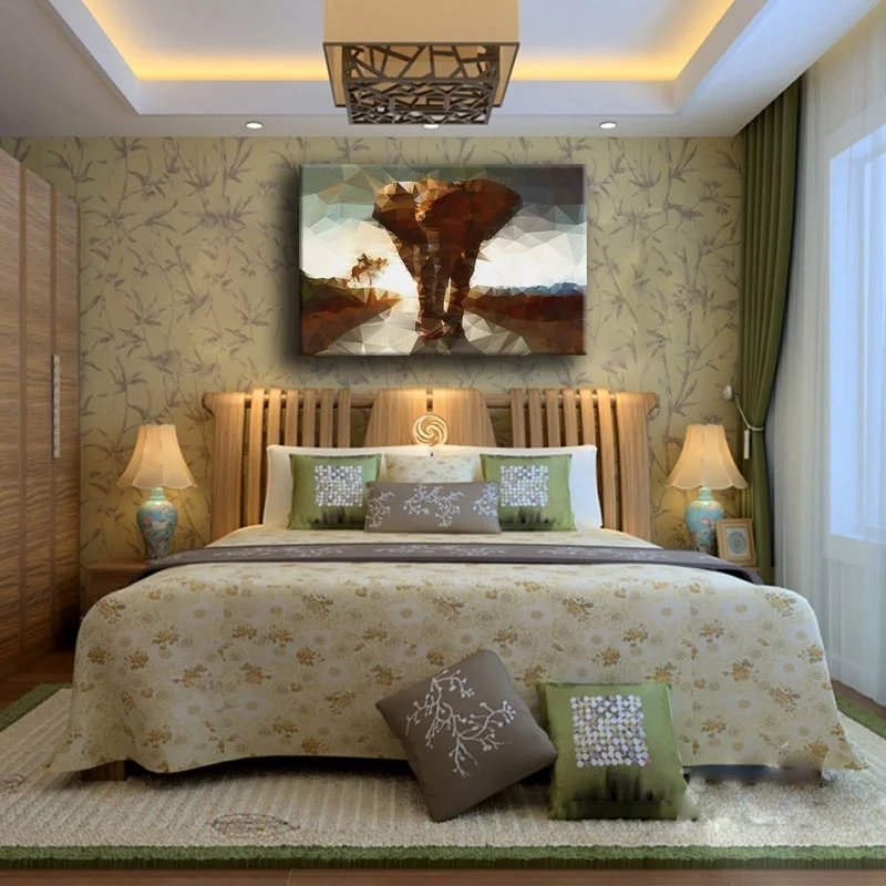 Картина на холсте домашний декор 1 шт. слон мозаика фоны живопись художественные