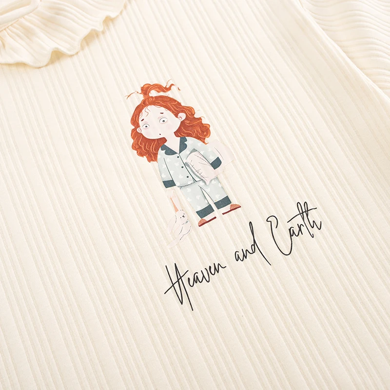 

Big Size Ladies Nightgown Cute Cartoon Women Dress Summer Women Short Sleeve Cotton Sleepwear White Knee-Length Women Sleepdress