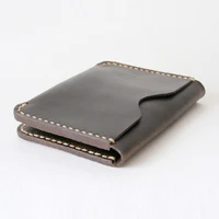 handmade vintage crazy horse genuine leather card holder credit card wallet leather small purse organizer business card holder