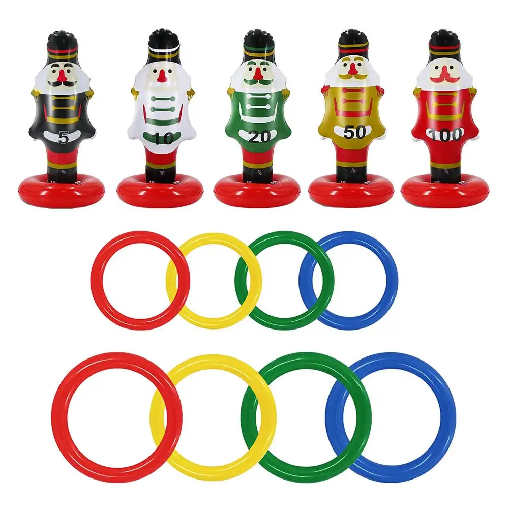 

New Inflatable Ring Throwing Ferrule Inflatable Ring Toss Pool Game Toy Kids Outdoor Pool Beach Fun Summer Water Toy