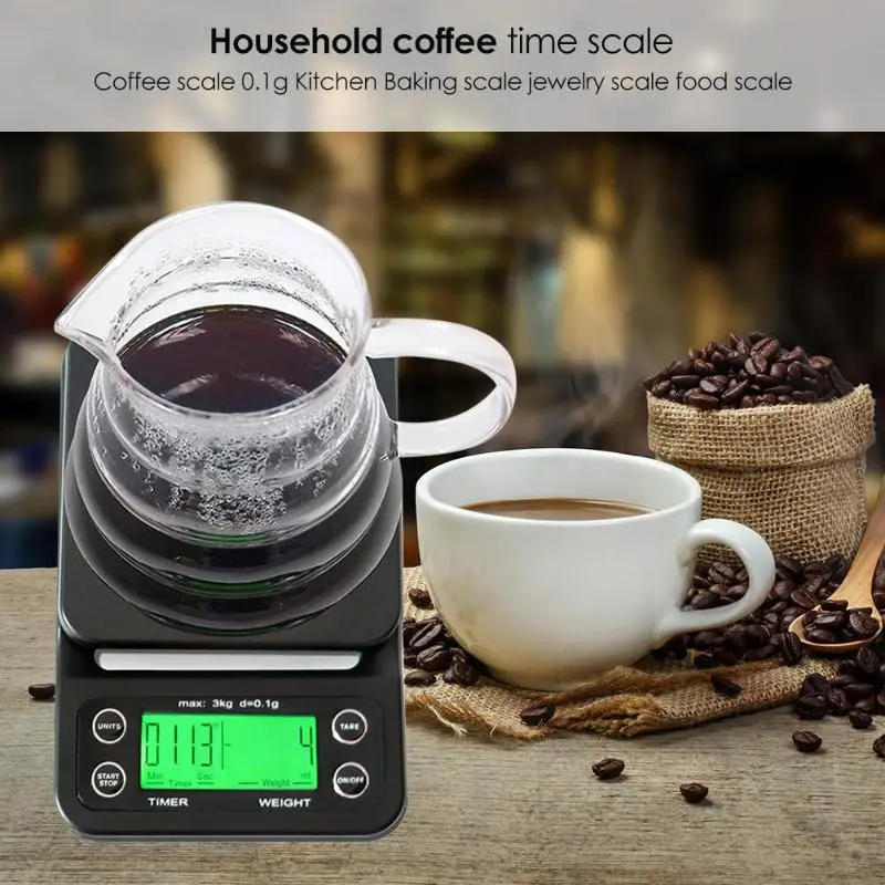 0 1 г капельные кофейные весы с таймером портативные электронные цифровые