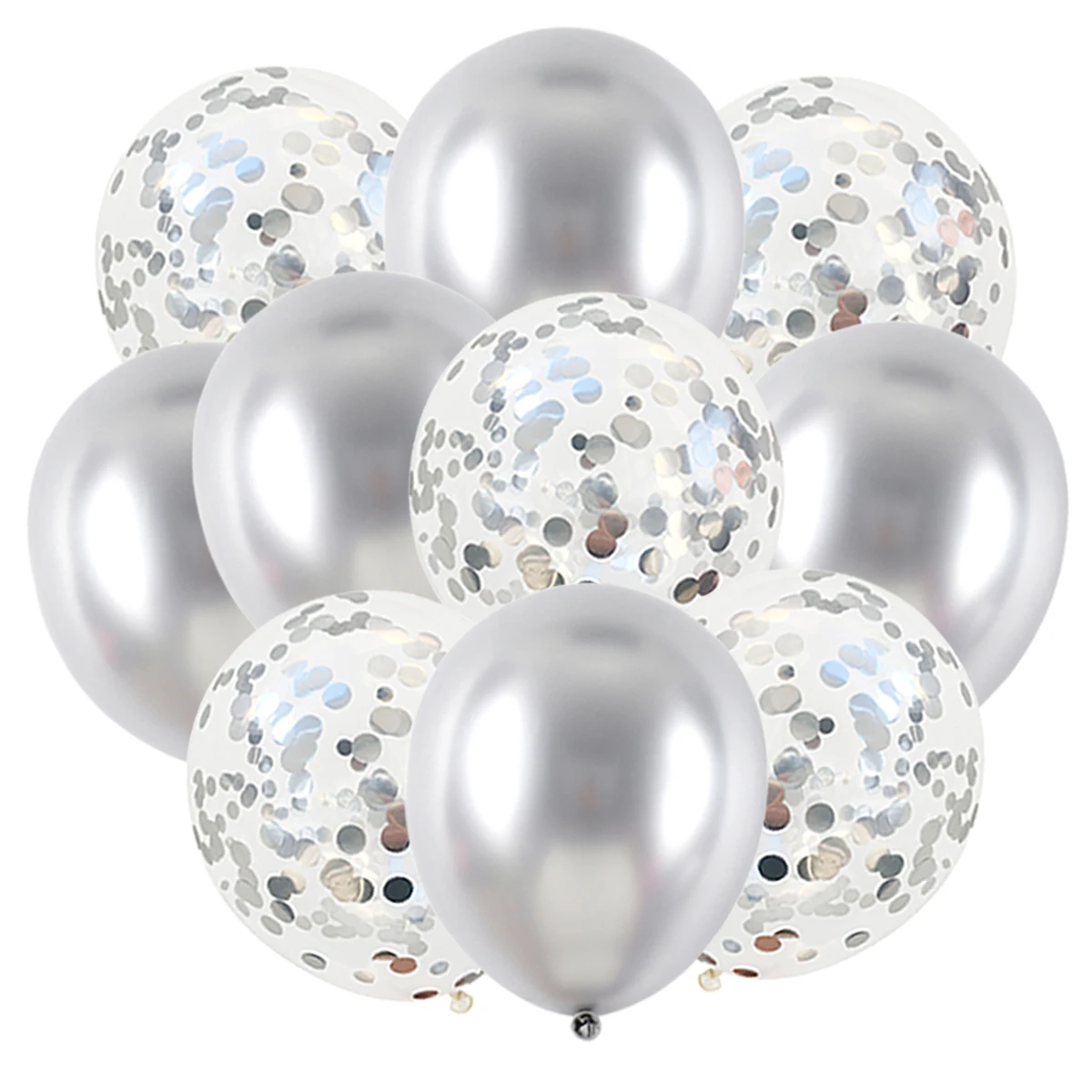 10 шт., золотые, серебряные металлические латексные воздушные шары с конфетти, детский душ, свадьба, Новый год, украшения для дня рождения, матовые Globos