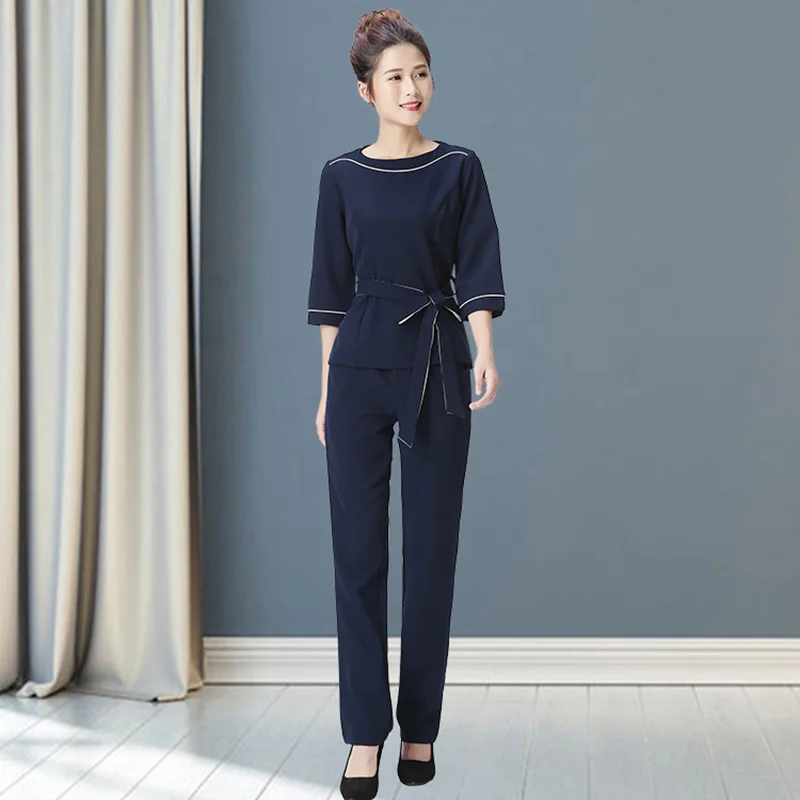 

Foot bath technician costume set Spa uniform for beauty salon for the cosmetologist thai massage smocks for work Beauty uniforms