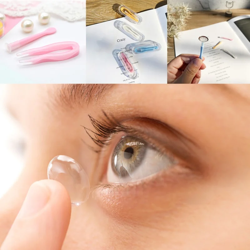 Набор инструментов для удаления контактных линз цветной пинцет набор ухода за