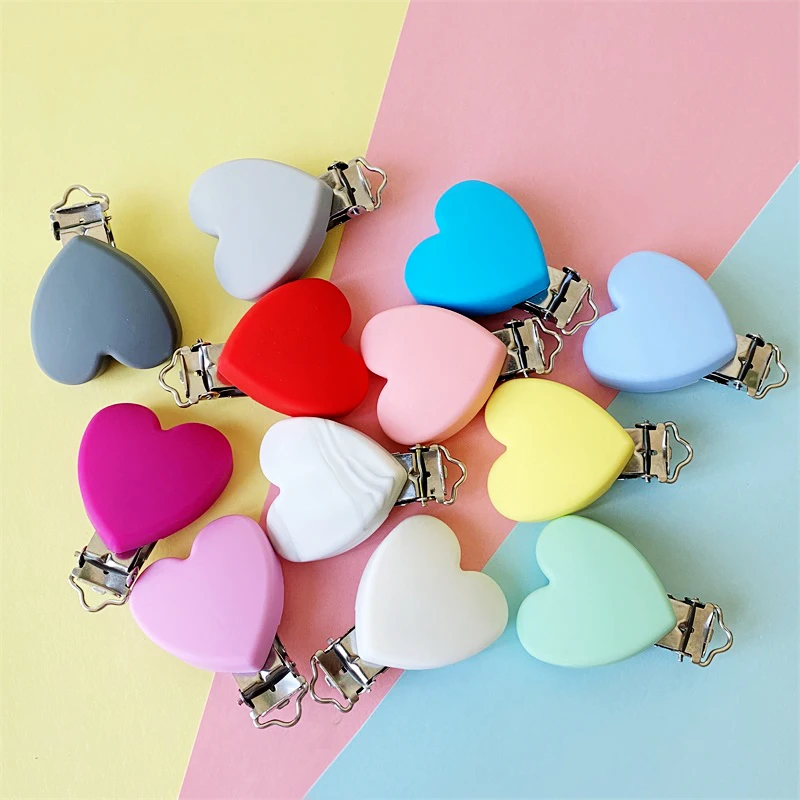 Силиконовые форменные зажимы в форме сердца без бисфенола А жемчужины сделай сам