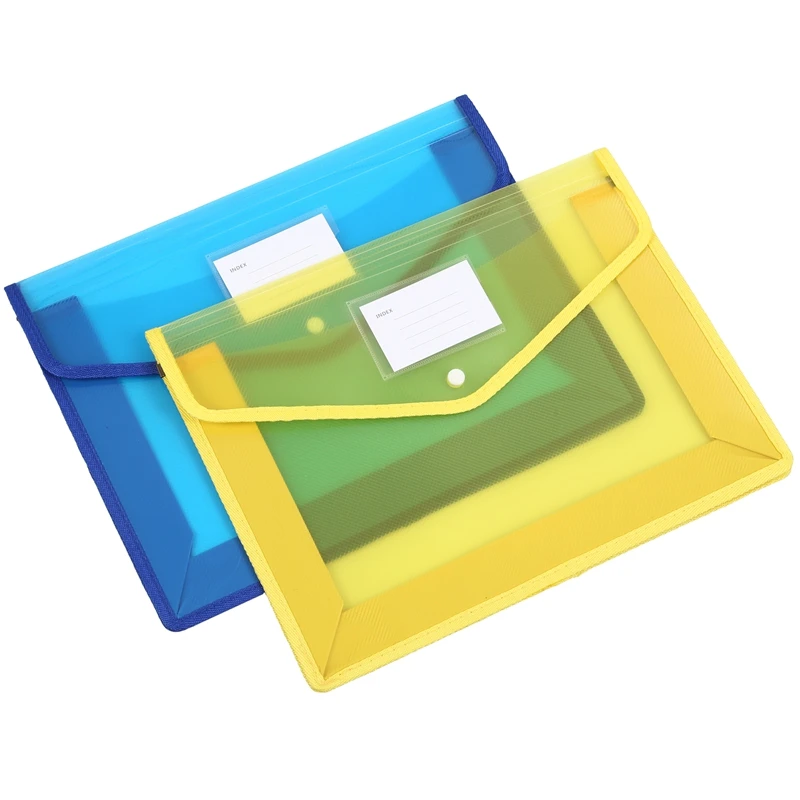 2 шт./компл. A4 пластиковый файл бумажник папка для документов Премиум поли карманы