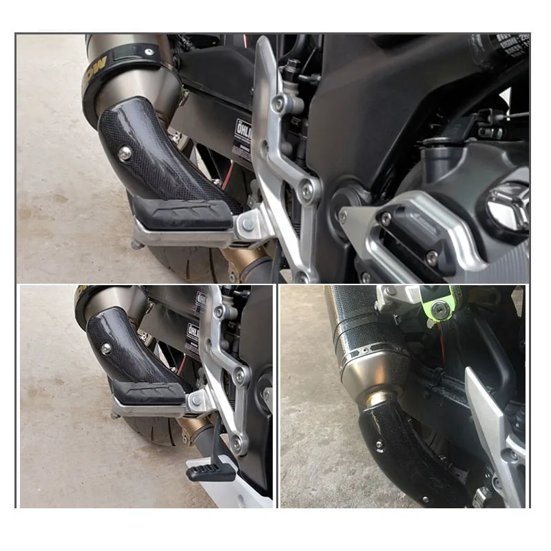 TKOSM крышка выхлопного глушителя мотоцикла углеродное волокно цветная защита