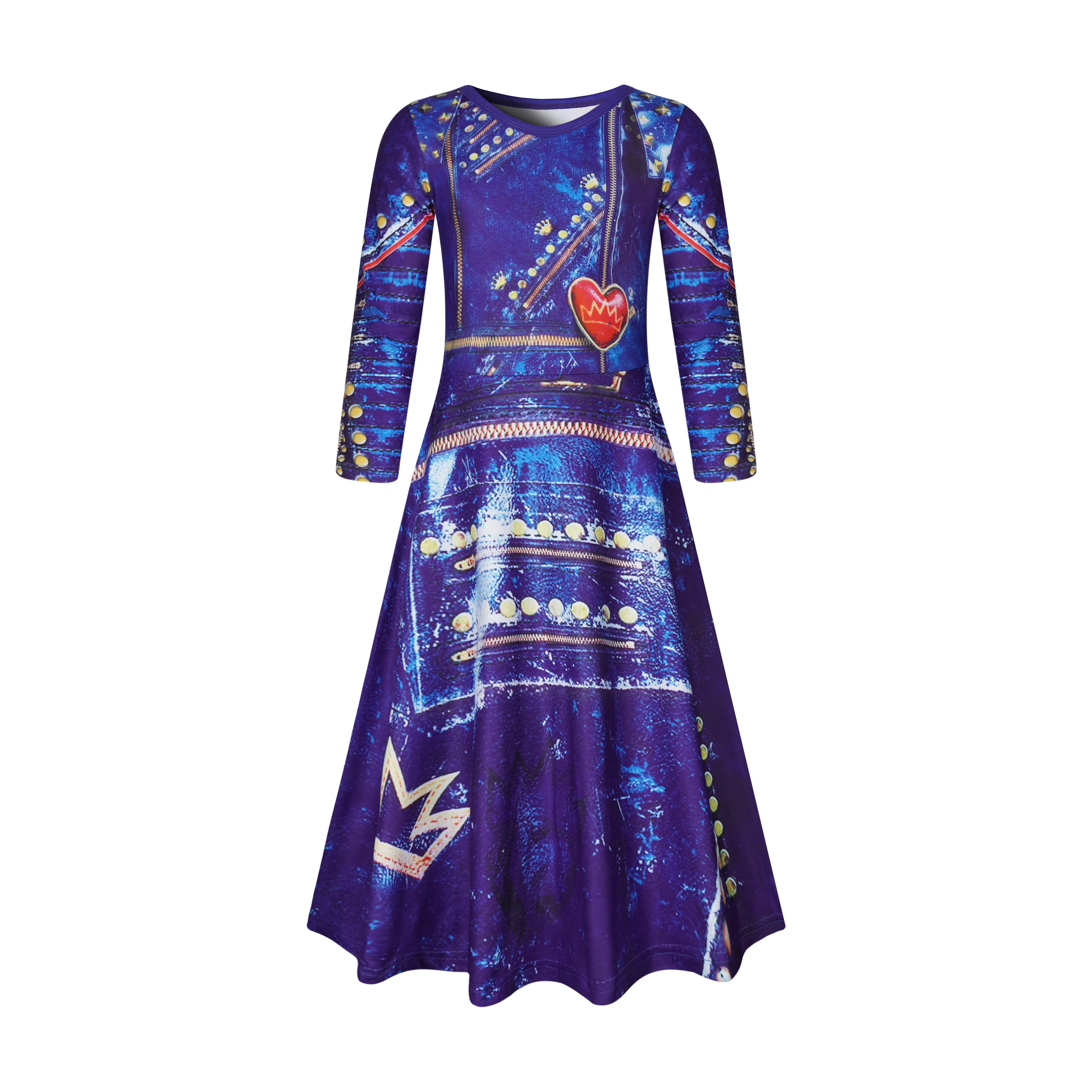 

New Cosplay Descendants Anime character Kids Dress Clothes Girls kids Cosplay dress halloween costume for kids girl Bodysuit