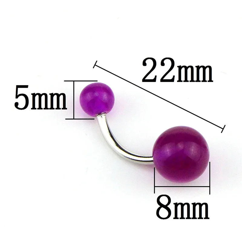 7 шт./компл. многоцветные пирсинг-серьги для пупка Изогнутое Кольцо корпус