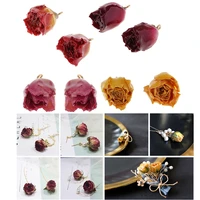 8 pieces mixed resin dried flower rose charms diy jewelry making findings