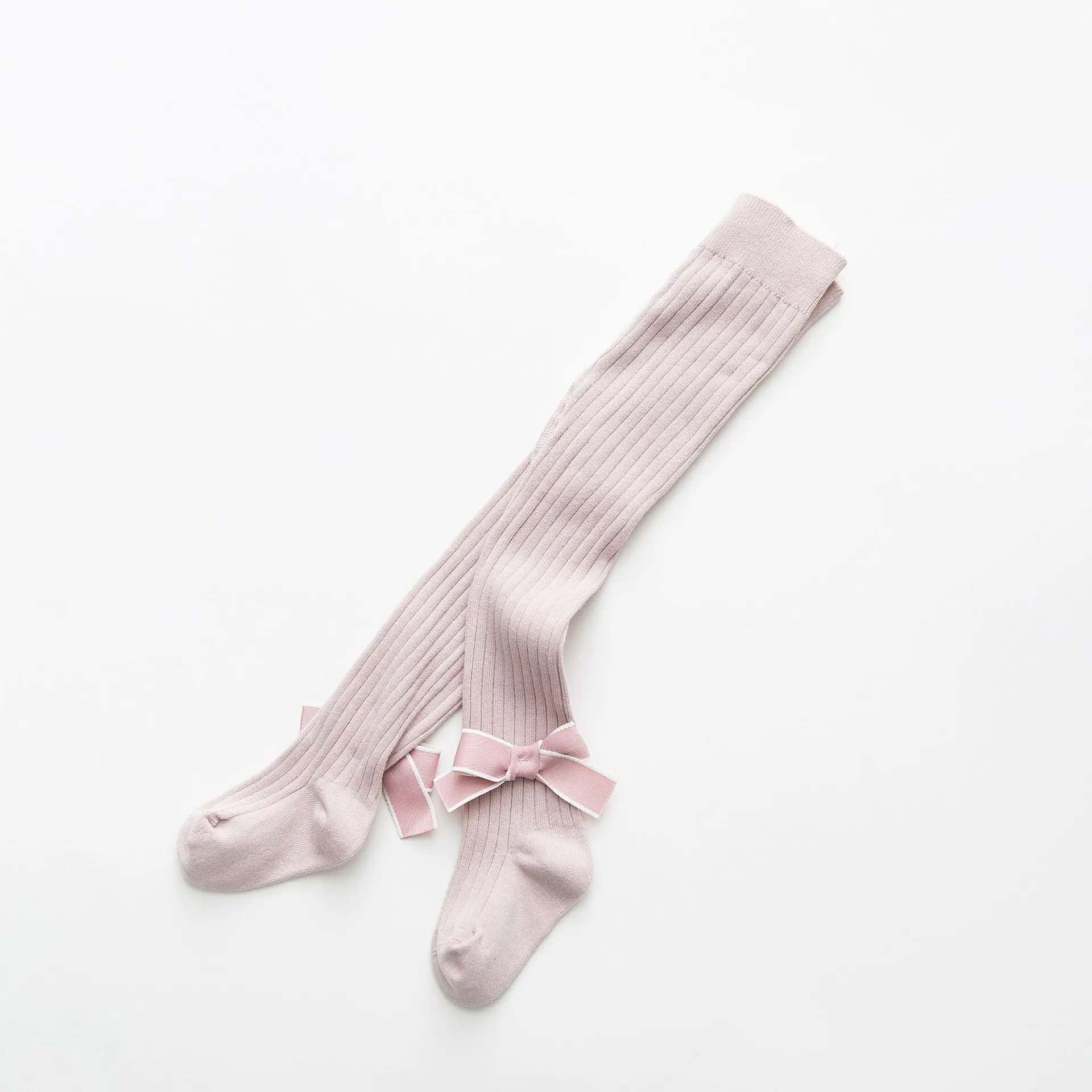 Одноцветное Kawaii детские гольфы с бантом декоративные колготки бархатные чулки